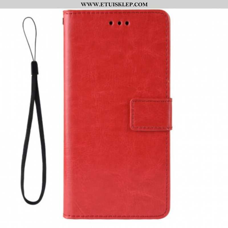 Etui Folio do Motorola Edge 20 Pro Błyszcząca Sztuczna Skóra